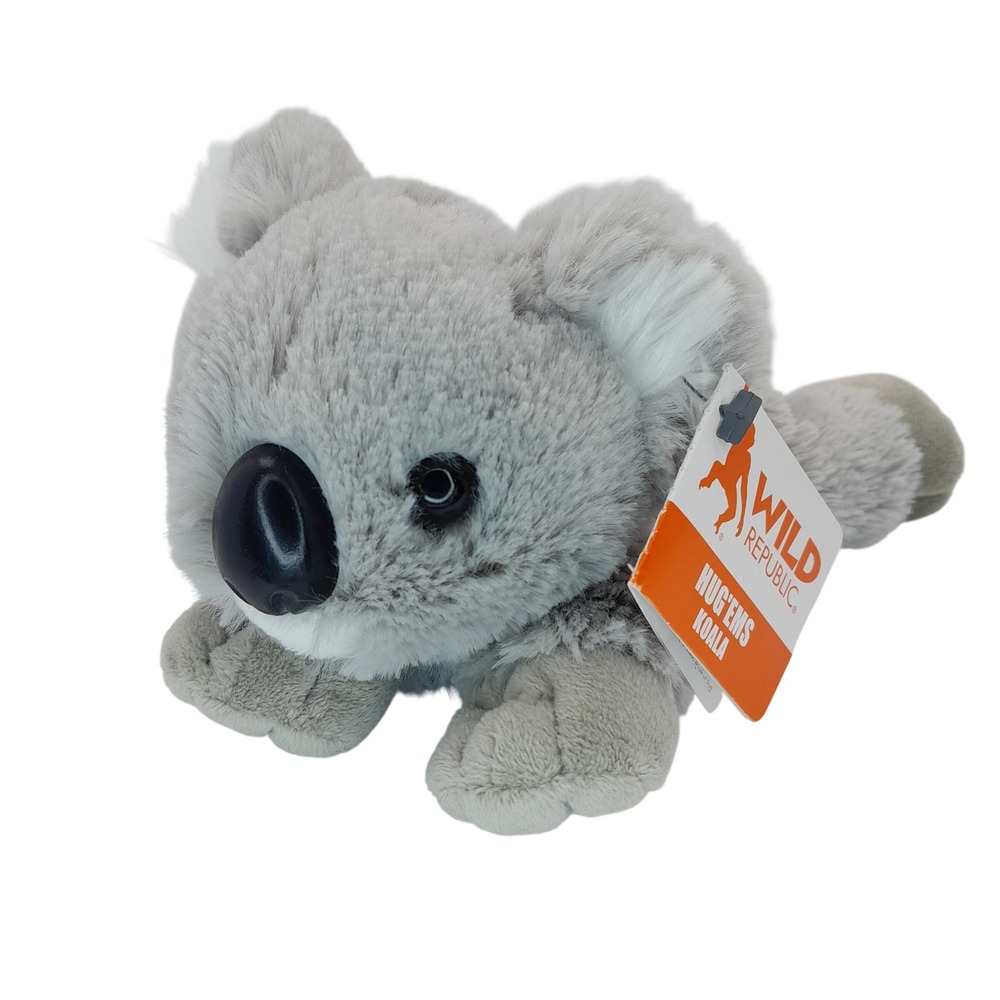 Wild Republic Hug'ems Koala Plush Stuffed Animal Grey 8 Inch Toy